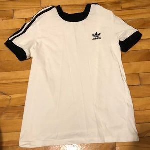 adidas basic white tee